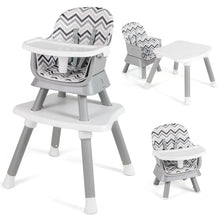 Load image into Gallery viewer, 6-in-1 Baby High Chair with 5-Point Harness and Removable Tray
