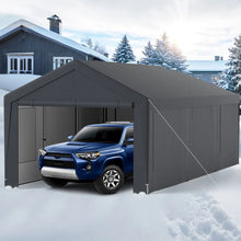 Load image into Gallery viewer, All-Weather Outdoor Car Shelter with 8 Removable Sidewalls and Roll-up Doors
