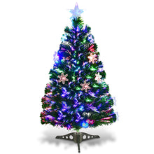 Load image into Gallery viewer, 3FT Artificial Fibre Optic Christmas Tree Green Color Changing Xmas Tree Decor
